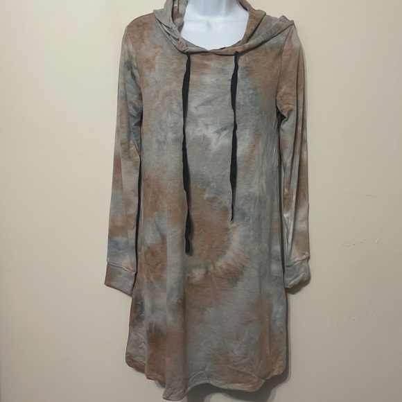 TIE-DYE Hoodie Dress Size M - Picture 2 of 5